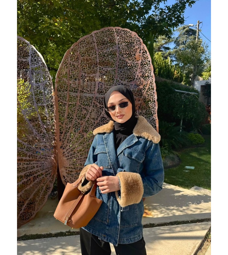 KÜRK DETAYLI KOT CEKET